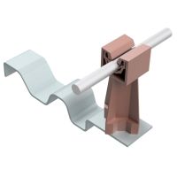 Uchwyt dachówkowy profilowany ze słupkiem, ceglasty, tworzywo/ocynk | AH09341C AH Hardt