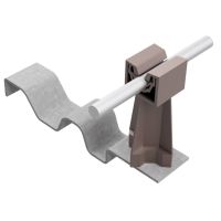 Uchwyt dachówkowy profilowany ze słupkiem, brązowy, tworzywo/ocynk ogniowy | AH0934OGB AH Hardt