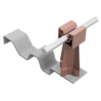 Uchwyt dachówkowy profilowany ze słupkiem, ceglasty, tworzywo/ocynk ogniowy | AH0934OGC AH Hardt