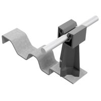 Uchwyt dachówkowy profilowany ze słupkiem, czarny, tworzywo/ocynk ogniowy | AH0934OGA AH Hardt