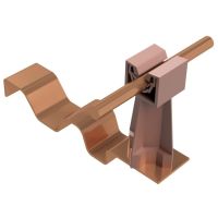 Uchwyt dachówkowy profilowany ze słupkiem, ceglasty, tworzywo/miedź | AH09342C AH Hardt