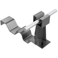 Uchwyt dachówkowy profilowany ze słupkiem, czarny, tworzywo/stal nierdzewna | AH09343A AH Hardt