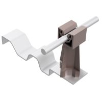 Uchwyt dachówkowy profilowany ze słupkiem, brązowy, tworzywo/aluminum | AH09344B AH Hardt