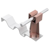 Uchwyt dachówkowy profilowany ze słupkiem, ceglasty, tworzywo/aluminum | AH09344C AH Hardt