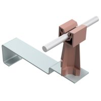 Uchwyt dachówkowy uniwersalny ze słupkiem, ceglasty, tworzywo/ocynk | AH09331C AH Hardt