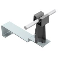 Uchwyt dachówkowy uniwersalny ze słupkiem, czarny, tworzywo/ocynk | AH09331A AH Hardt