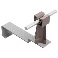 Uchwyt dachówkowy uniwersalny ze słupkiem, brązowy, tworzywo/ocynk ogniowy | AH0933OGB AH Hardt