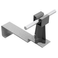 Uchwyt dachówkowy uniwersalny ze słupkiem, czarny, tworzywo/ocynk ogniowy | AH0933OGA AH Hardt