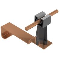 Uchwyt dachówkowy uniwersalny ze słupkiem, czarny, tworzywo/miedź | AH09332A AH Hardt