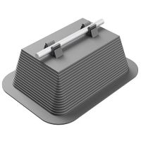 Uchwyt prostokątny przyklejany H=7cm, Fi 8-10mm | AH12170 AH Hardt