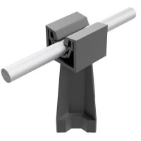 Słupek, H=6,2cm, czarny, tworzywo | AH29060A AH Hardt