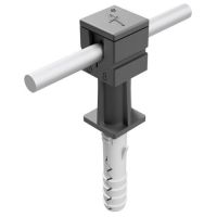 Słupek z kołkiem rozporowym, Fi10x50mm, czarny, tworzywo | AH29020A AH Hardt