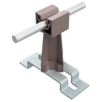 Słupek z podstawa stalową, H=7,2cm, brązowy, tworzywo/ocynk | AH29061B AH Hardt