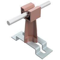 Słupek z podstawa stalową, H=7,2cm, ceglasty, tworzywo/ocynk | AH29061C AH Hardt