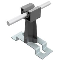 Słupek z podstawa stalową, H=7,2cm, czarny, tworzywo/ocynk | AH29061A AH Hardt