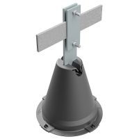 Uchwyt betonowy do bednarki pion, B do 50mm, tworzywo/ocynk | AH12271P AH Hardt