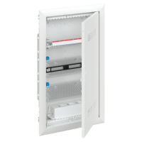 Obudowa multimedia 36M z ramką, wentylowanymi drzwiami i potrójnym gniazdem 230V, UK636MV | 2CPX031384R9999 ABB