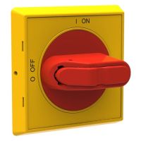 Pokrętło do rozłączników rozłącznik na drzwiach, z blokadą IP65, żółto-czerwone, OHYS2RJ | 1SCA105323R1001 ABB