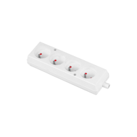 Gniazdo czterokrotne 4x2p+Z z przesłonamI, rozbieralne, czarny GN-470P | T-97021 Plastrol
