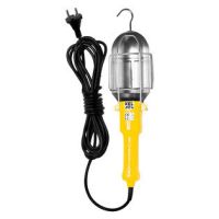 Lampa warsztatowa przenośna z hakiem i włącznikiem IP20 E-27, (H05RN-F 2X075 mm2), 5m LWP-1/5 | W-98571 Plastrol
