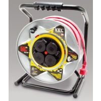 Przedłużacz bębnowy HEAVY LINE, 4x2p+Z, IP44 16A H05RR-F 3x2,5, 30m, czerwony  | W-99266 Plastrol