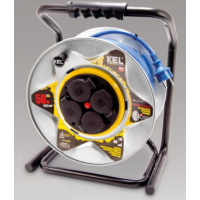 Przedłużacz bębnowy HEAVY LINE, 4x2p+Z, IP44 16A H07BQ-F 3x2,5, 30m, niebieski  | W-99267 Plastrol