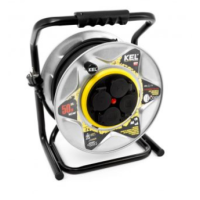 Przedłużacz bębnowy HEAVY LINE, 4x2p+Z, IP44 16A H05RR-F 3x1,5, 30m, czarny  | W-99261 Plastrol