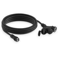 Przedłużacz budowlany 3gniazdowy, SCHUKO, IP44, 16A , H05RR-F, 3x2,5, 5m, czarny  | W-01187 Plastrol