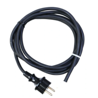 Przewód przyłączeniowy z wtyczką prostą IP44 3x1,5 H05RR 1,5m, czarny PP-40H/1,5M/3X1,5/H05RR/CZARNY | W-97498 Plastrol