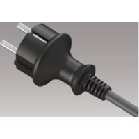 Przewód przyłączeniowy z wtyczką prostą IP44 , 2x2,5, H05RR, 3m, czarny PP-40H/3M/2X2,5/H05RR/CZARNY | W-97261 Plastrol