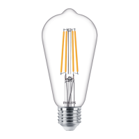 Lampa LED Classic LED Bulb D 7.2-60W ST64 E27 827 CL | 929002390802 Philips