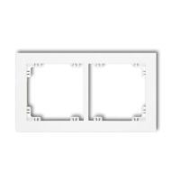 Ramka podwójna uniwersalna z tworzywa DECO biały mat | 25DR-2 Karlik Elektrotechnik