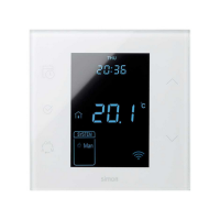 Termostat iO z czujnikiem zewnętrzym (sondą) 10A 127-230V, zaciski śrub, monoblock, biały Simon 100 | 10000811-130 Kontakt Simon