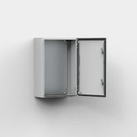 Obudowa metalowa n/t 200x200x155 IP66 z płytą montażową drzwi pojed. RAL7035 MAS0202015R5 | MAS0202015R5 Hoffman (Eldon)