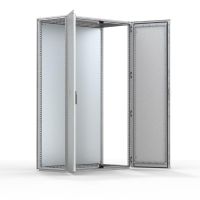 Obudowa stojąca modułowa metalowa 1800x1200x400 IP55 z płytą montaż. drzwi podw.RAL7035 MCD18124R5 | MCD18124R5 Hoffman (Eldon)