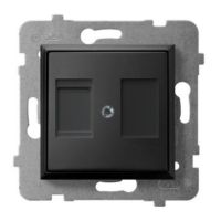 Obudowa gniazda pojedynczego z przesłoną typu Keystone prosta | GPK-1UP/P/33 Ospel