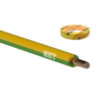 Przewód instalacyjny H07V-K (LGY) 1,5 450/750V, żółto-zielony KRĄŻEK | 160001059C0100 Nkt