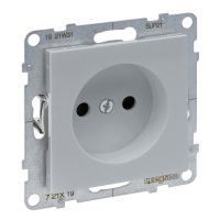 Gniazdo 2P z przesłoną 16 A 250 V zaciski śrubowe, aluminium, Suno | 721319 Legrand