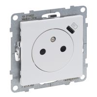 Gniazdo płaskie 2P+Z 16 A z USB Typ C 1,5 A zaciski automatyczne z przesłoną, biały, Suno | 721189 Legrand