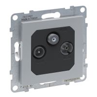 Gniazdo TV-R-SAT końcowe FM + DAB 1.5 dB, aluminium, Suno | 721367 Legrand