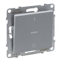 Łącznik 2-biegunowy z podświetleniem 10 AX 250 V zaciski śrubowe, aluminium, Suno | 721312 Legrand