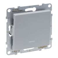 Łącznik 1-biegunowy z podświetleniem 16 AX 250 V zaciski automatyczne, aluminium, Suno | 721314 Legrand