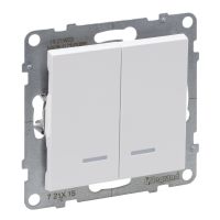 Łącznik świecznikowy z podświetleniem 10 AX 250 V zaciski automatyczne, biały, Suno | 721115 Legrand