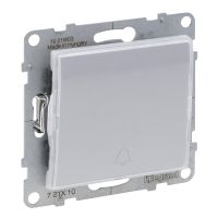 Przycisk pojedynczy z podświetleniem 6 A 250 V zaciski automatyczne, aluminium, Suno | 721310 Legrand