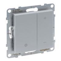 Ściemniacz przyciskowy 240 V 50 Hz 5 75 W (10 lamp maks.), aluminium, Suno | 721378 Legrand