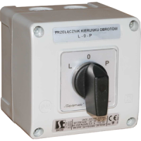 Łącznik krzywkowy 20A, rozłącznik 0-1, 7-biegunowy, w obudowie OB11, szaro-czarny | SK20-4.824/OB11 Spamel