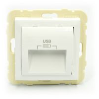 Gniazdo podwójne USB 2,4A, biały, LOGUS 90 | 90384KXBR Efapel