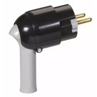 Wtyczka 2P+Z - 16A - plastikowa - CZARNA - z dźwignią | 050176 Legrand