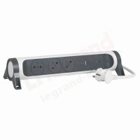 Przedłużacz obrotowy Premium 3x2P+Z USB A+C z ogran. przepięć 3x1 przewód 1,5m biały/grafitowy | 049417 Legrand