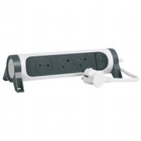 Przedłużacz PREMIUM obrotowy 3X2P+Z, z przewodem 1.5m 3x1,0mm2 biały/grafitowy | 049442 Legrand